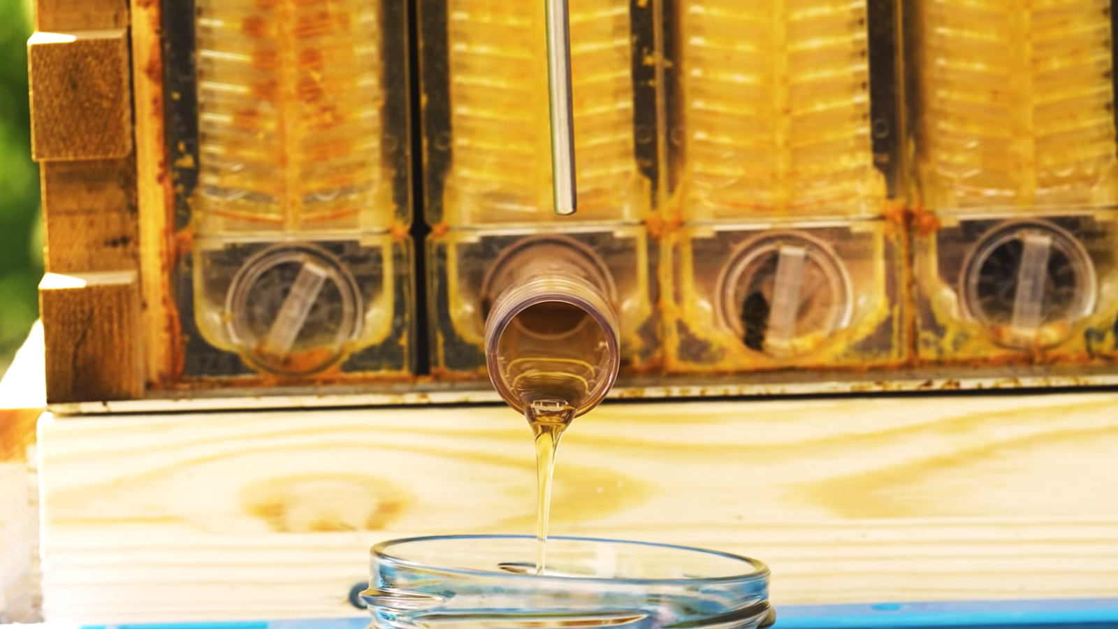 Christine & Reinhold harvest honey from their Flow Hive in Bavaria, Germany